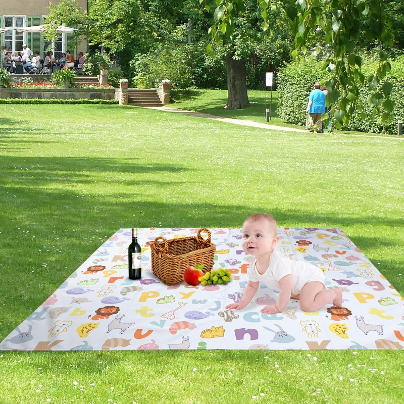 Womumon Baby Splat Mat for Under High Chair and Arts and Crafts, 51" Waterproof Wipeable Floor Protector, Anti-Slip Washable Splash Mat - Image 4