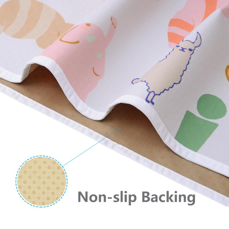 Womumon Baby Splat Mat for Under High Chair and Arts and Crafts, 51" Waterproof Wipeable Floor Protector, Anti-Slip Washable Splash Mat - Image 2