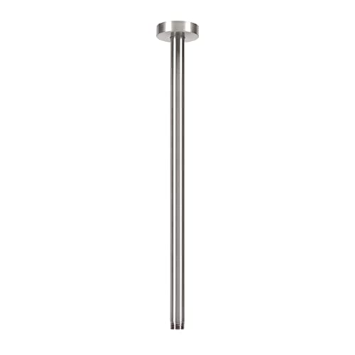 HarJue Ceiling Mounted Shower Arm Rain Extension Arm with Flange and Teflon Tape Stainless Steel Mount Extender for Fixed Head 16 Inch Brushed Nickel - Image 1