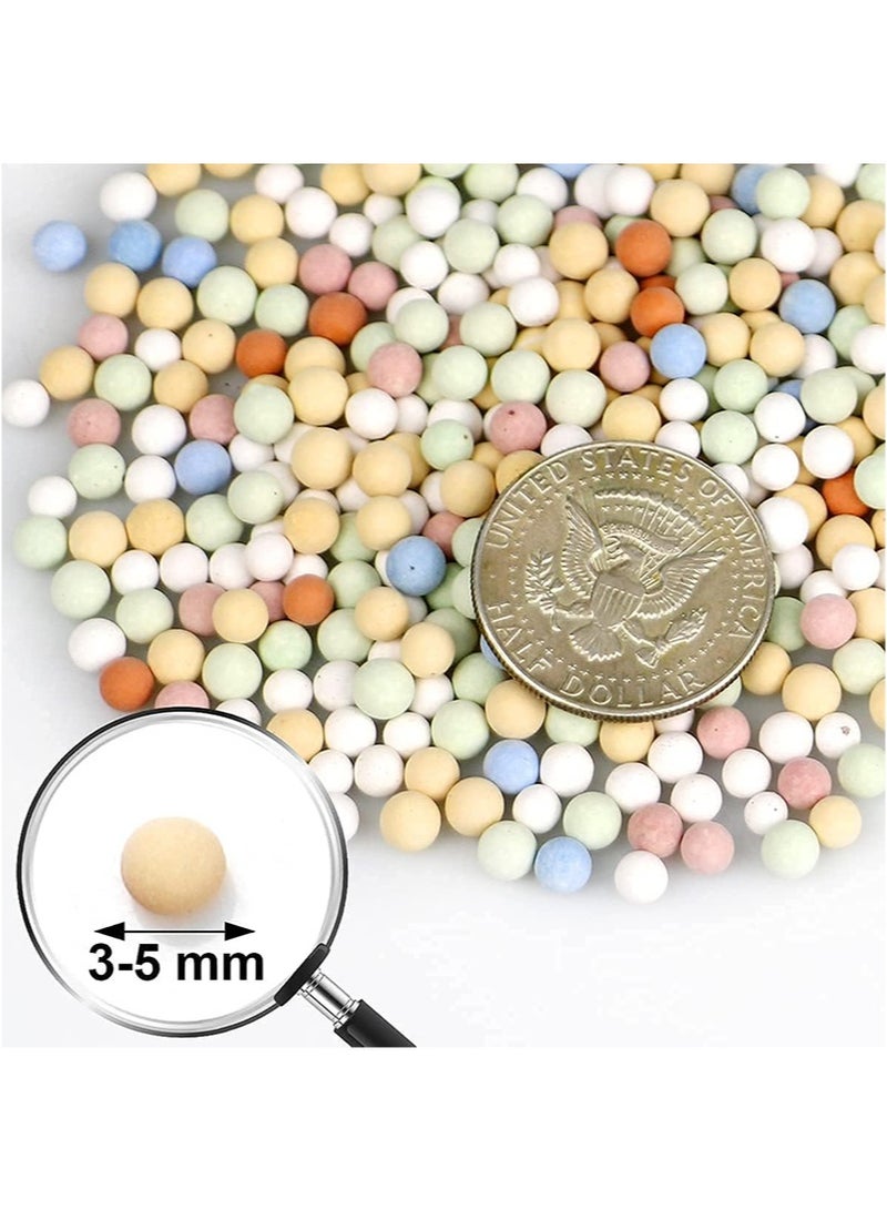 Aikanbo 400g Mini Muiti-Color Hydroponics Clay Pebbles，Upgraded 3mm-5mm Mix Hydro Ceramsite Balls，Horticultural Plant Decorative Rocks for Aquaponics，Drainage Water，Purification，Cultivation - Image 5