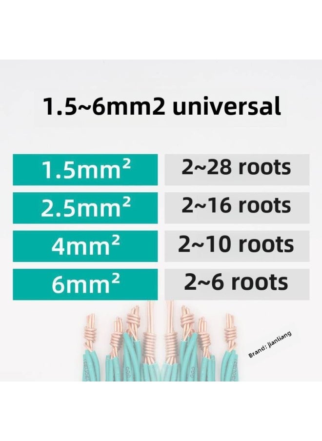 Generic - Parallel Wiring Device Peeling-free Lengthened Full-automatic Wire Terminal Quick Connection Hand-cranked Lengthened Wiring Head Tool Winding Device-Color:2.5-4 Universal Parallels - Image 1