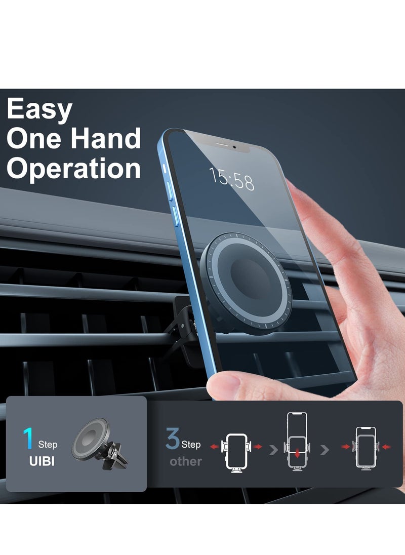 Generic - 360° Rotating Magnetic Phone Holder for Car, Strong Clip Air Vent Mount for iPhone 14/13/12 Pro Max and Mini, Secure and Convenient Cell Phone Mount - Image 1