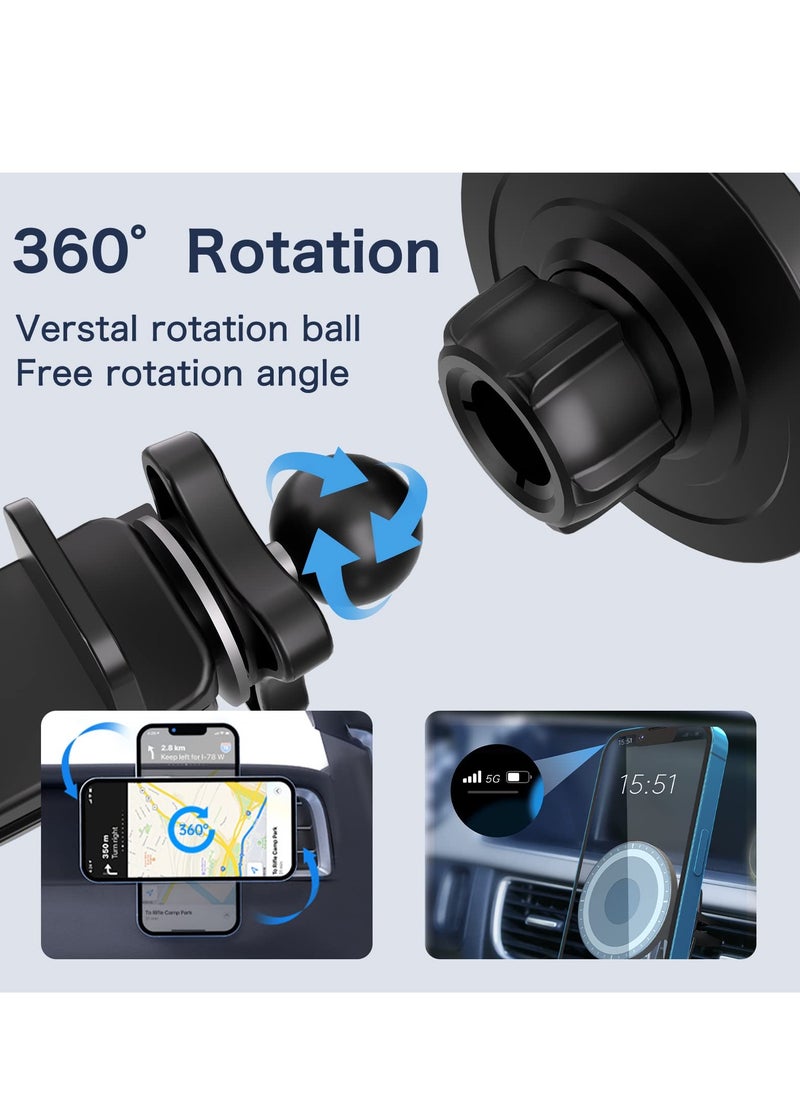 Generic - 360° Rotating Magnetic Phone Holder for Car, Strong Clip Air Vent Mount for iPhone 14/13/12 Pro Max and Mini, Secure and Convenient Cell Phone Mount - Image 1