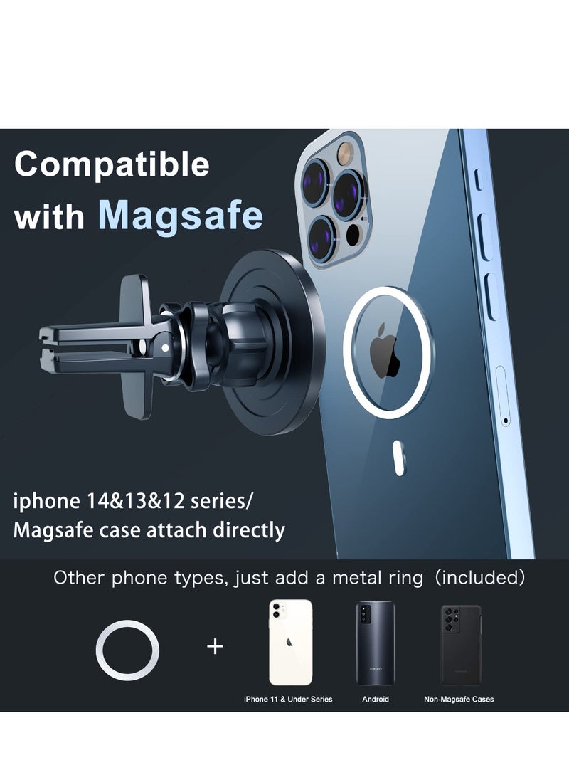 Generic - 360° Rotating Magnetic Phone Holder for Car, Strong Clip Air Vent Mount for iPhone 14/13/12 Pro Max and Mini, Secure and Convenient Cell Phone Mount - Image 1