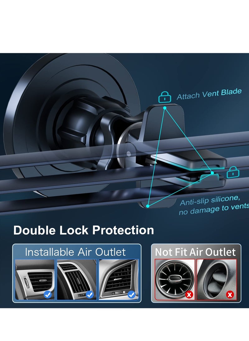 Generic - 360° Rotating Magnetic Phone Holder for Car, Strong Clip Air Vent Mount for iPhone 14/13/12 Pro Max and Mini, Secure and Convenient Cell Phone Mount - Image 1