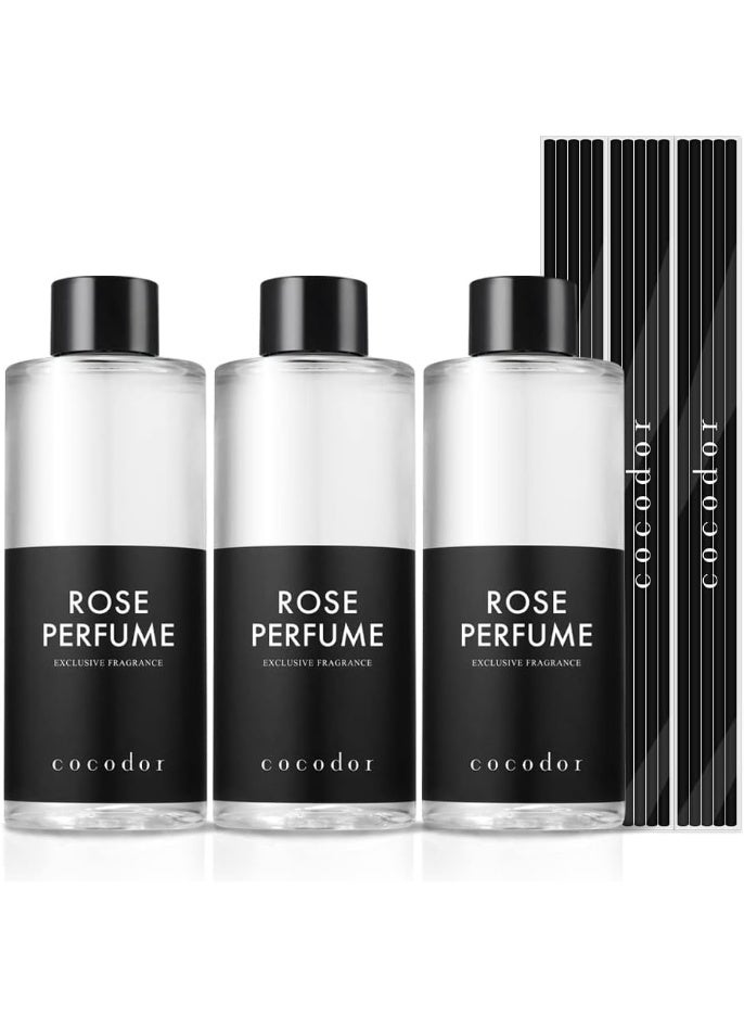كوكودور عبوة إعادة تعبئة زيت موزّع العطر / عطر الورد / ‏6.7 أونصة (200 مل) / عبوة من 3 قطع - Image 1