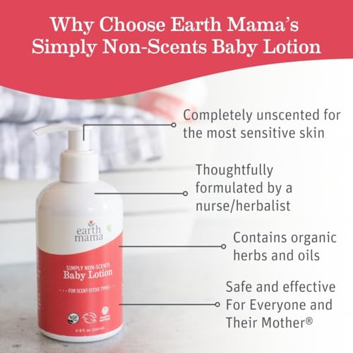 Earth Mama Angel Baby Natural Non-Scents Lotion, 8 Fluid Ounce - Image 2