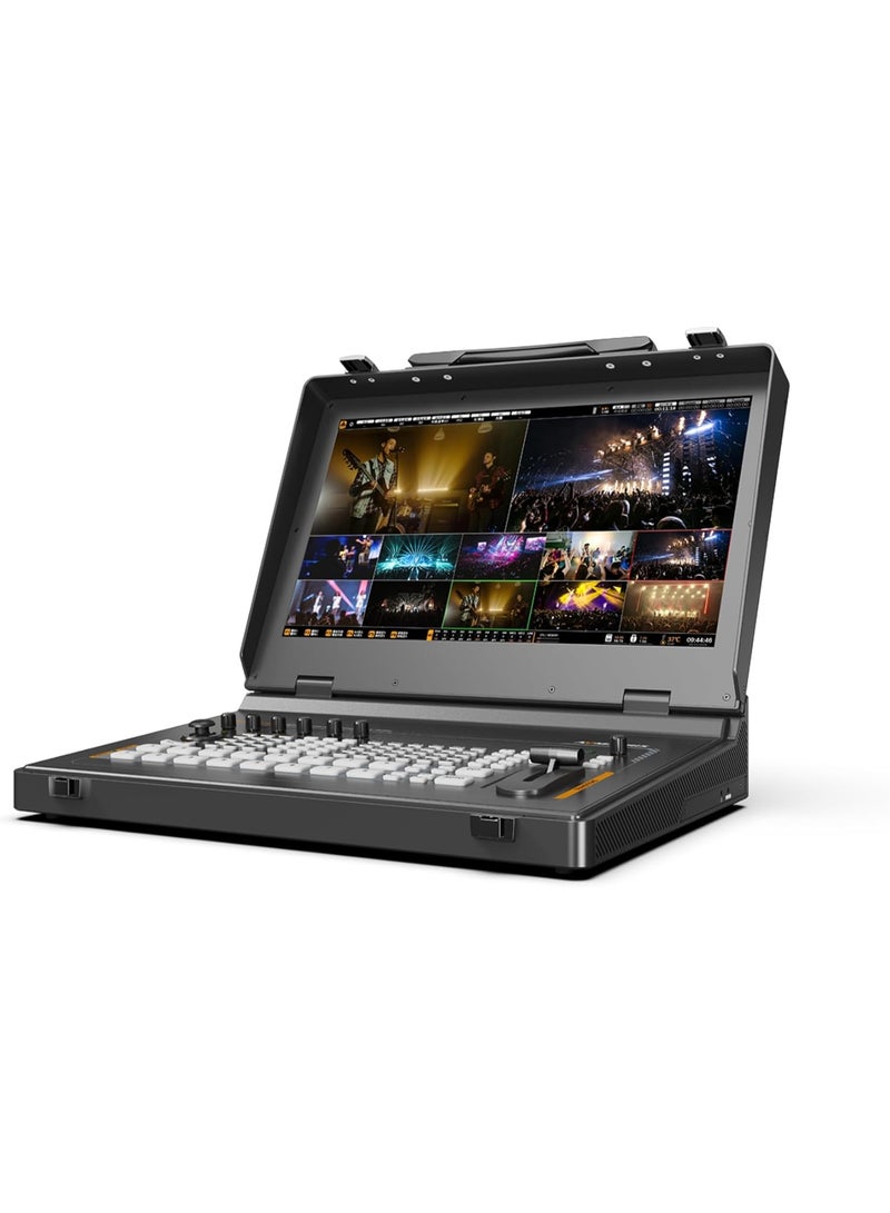 AVMATRIX Shark S8X Plus Professional 17.3 Inch Portable Video Switcher with 8 Channel SDI HDMI Inputs Full HD IPS Display NDI RTMP SRT Streaming Recording Chroma Key PTZ Control - Image 2