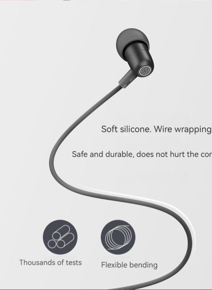 New wired sports headphones in-ear music headphones (silver) - Image 2