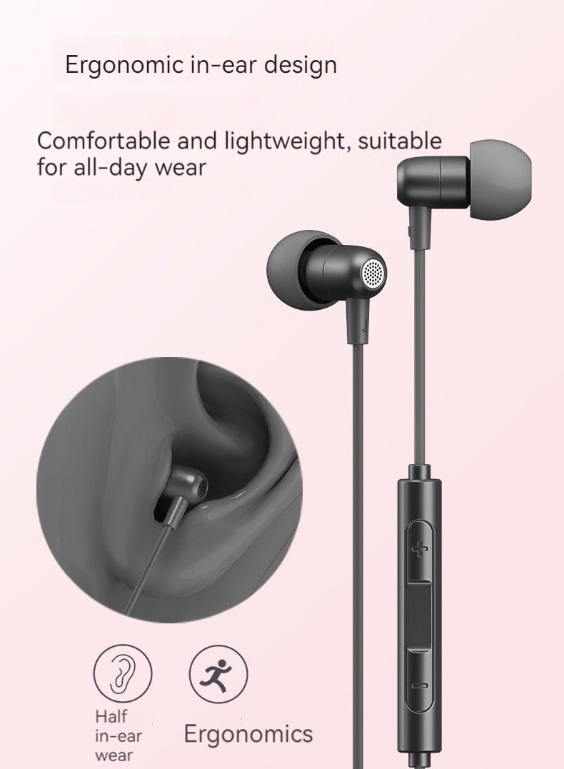 New wired sports headphones in-ear music headphones (silver) - Image 3
