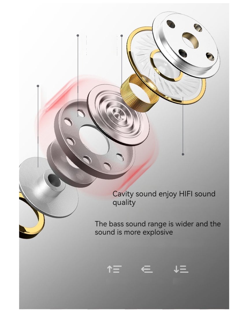 New wired sports headphones in-ear music headphones (silver) - Image 5