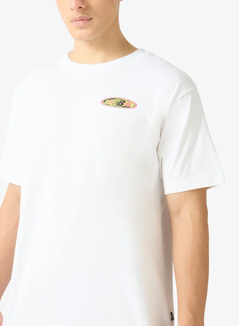 New Balance WHITE (WT) Heat Map Forward Thinker Graphic T-Shirt for Men | Best Price UAE