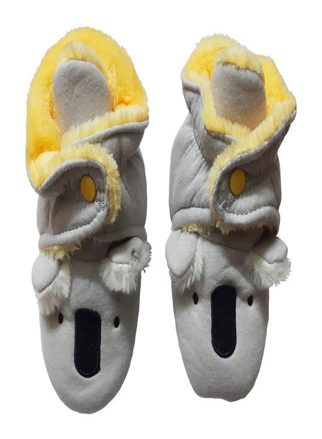 Missby Baby Boys' Koala Bear Gray Wrap Booties (6-9 Months) - Image 1