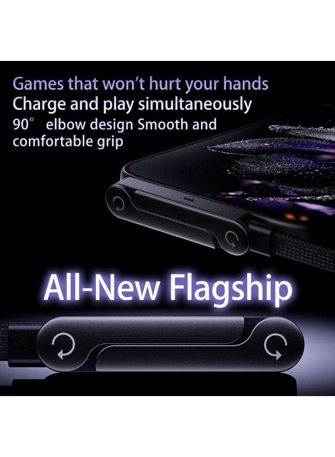 ELTRAZONE 2-in-1 Invisible Holder Charger Cable with Foldable Stand – 240W Super Fast Charging Cord for iPhone, Samsung & Type-C, Ideal for Gaming, Office, Car & Travel (1 Pc) - Image 3