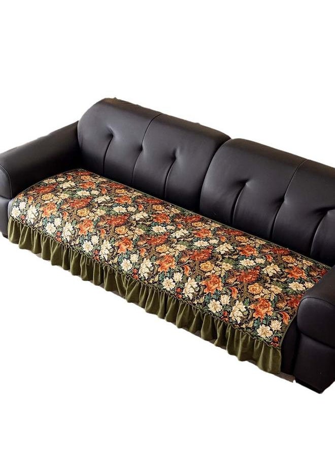 Bluejw - New Style Sofa Cushion Winter Non-slip Light Luxury Thickened Universal Dirty Resistant Ruffled High-end Pujiang Sofa Cover - Image 1