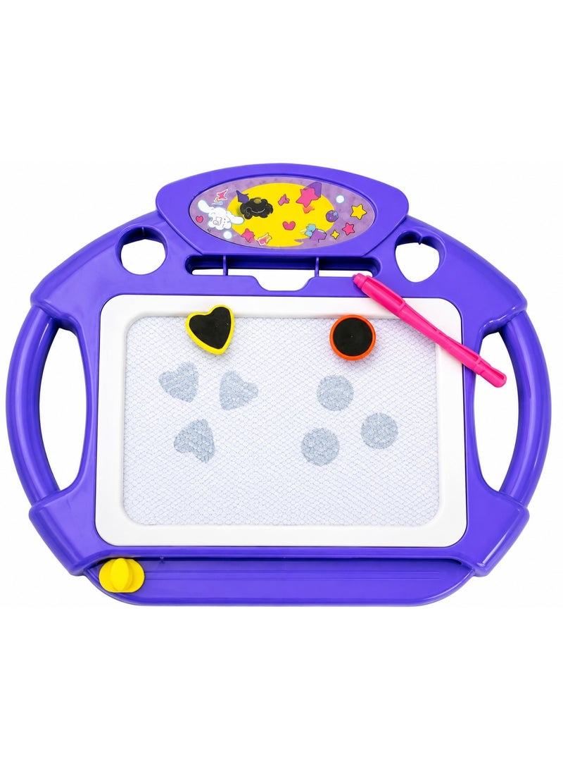 First Choice Magnetic Drawing Board for Kids – Reusable Magnetic Write-and-Erase Board with Pen and Stamps; Educational Toy for Developing Drawing and Writing Skills for Boys and Girls; Size 30 x 25 cm (Assorted Colors) - Image 2