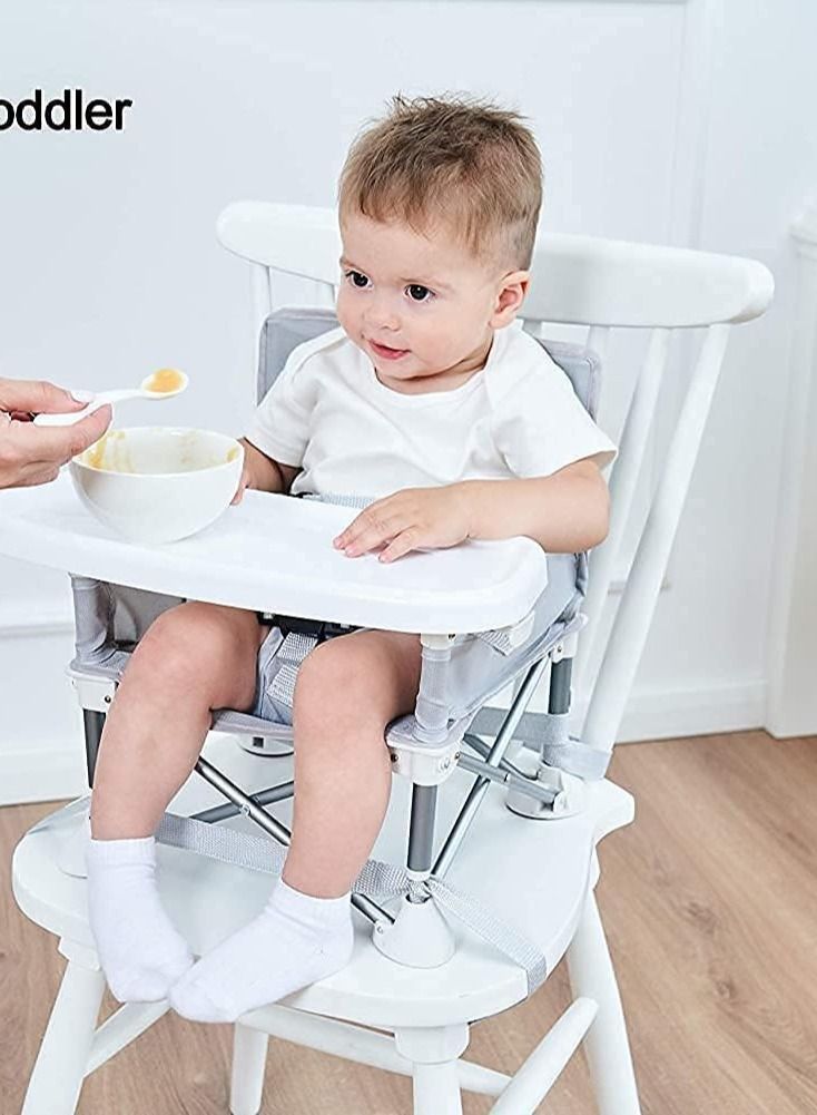 Folding baby dining chair with tray - Image 4