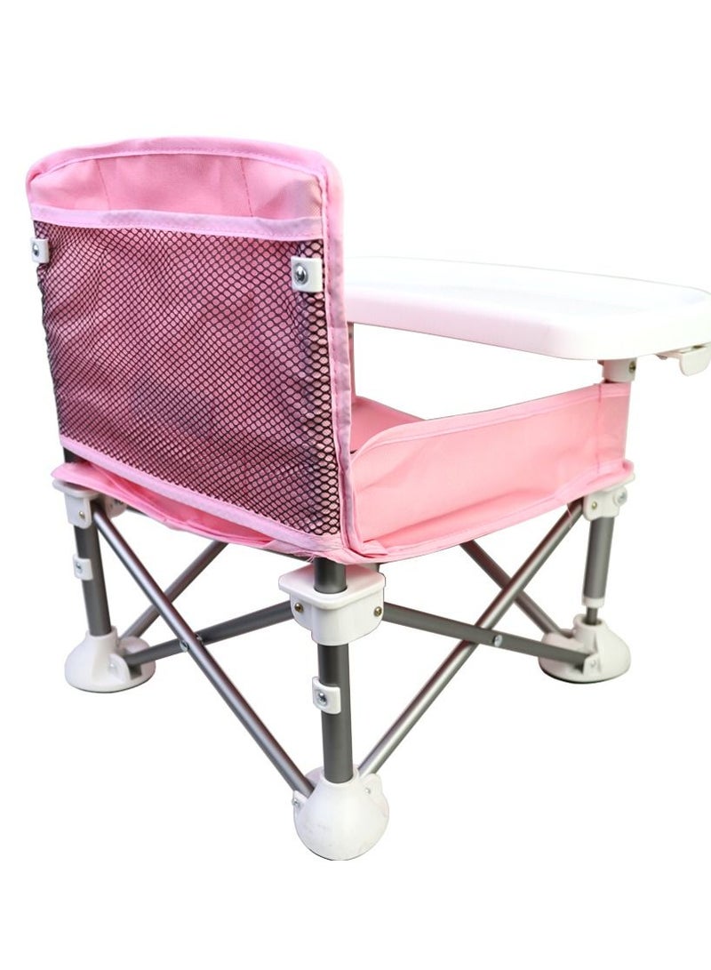 Folding baby dining chair with tray - Image 3