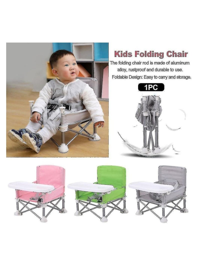 Folding baby dining chair with tray - Image 2