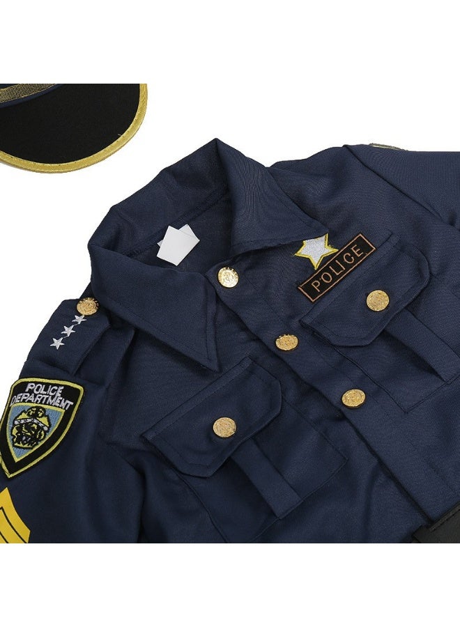 Police Costume for Kids, Halloween Costume for Kids,Police Officer Costume for Kids with Police Uniform, Dress up, Role Play Kit for Boys Girls - Image 5