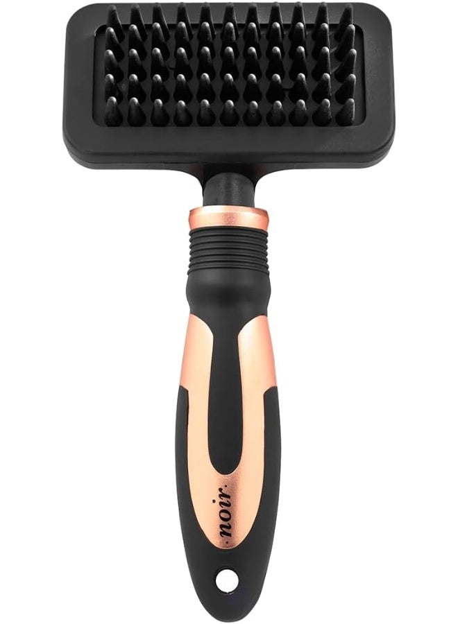 Ebi Noir Massage Brush with Rubber Pins for Pets - Medium 19.5x10x3cm