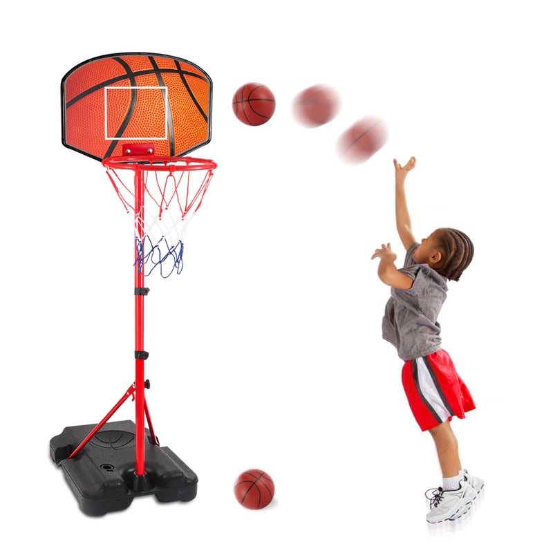 Hieoby Kids Basketball Hoop for 1 2 3 4 5 6 Year Old Stand Adjustable Height 35ft53ft Toddler Boy Basketball Hoop Indoor Mini Basketball Hoops Goal Ball Games Toys for Girl Boy Age 13 24 35 - Image 2