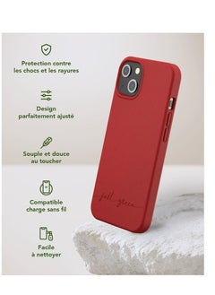 BIGBEN Just Green iPhone 13 case Natural Red - Eco-designed  - Image 3
