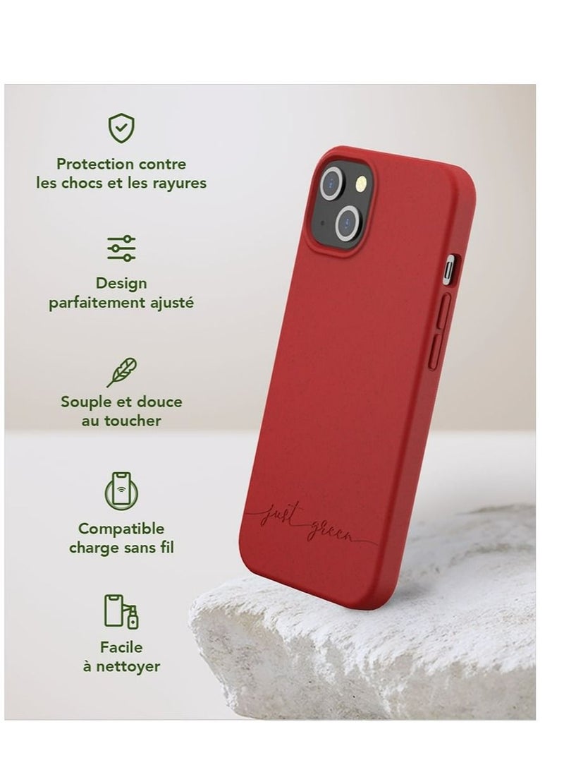 BIGBEN Just Green iPhone 13 case Natural Red - Eco-designed - Image 3