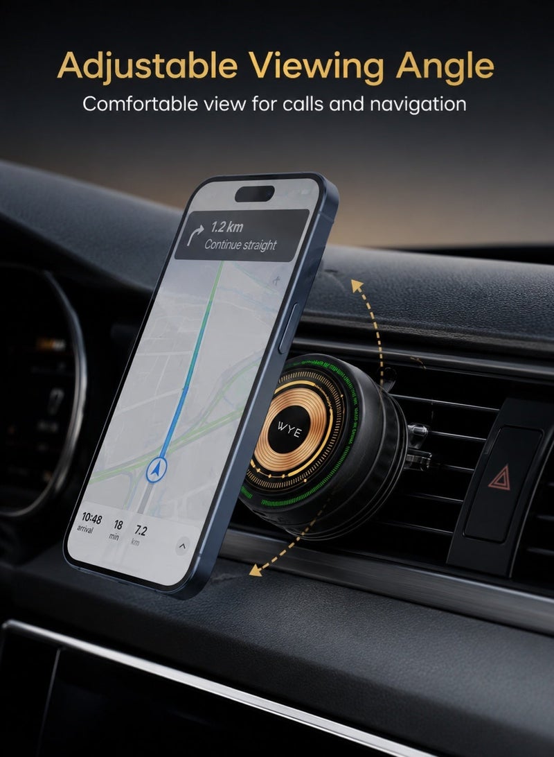 WYE 15W Wireless Charging Car Phone Mount, Fast Charger, 360 Adjustable, Model Y-H71 - Image 3
