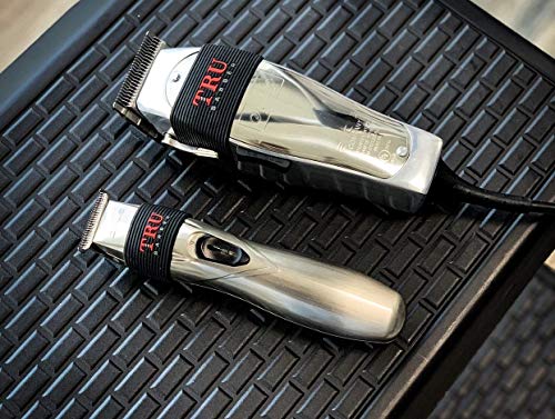 TRU BARBER clipper bands 4 PCS, clipper sleeve for barbers, clipper sleeve for barber tools, non slip, heat resistant (Black) - Image 2
