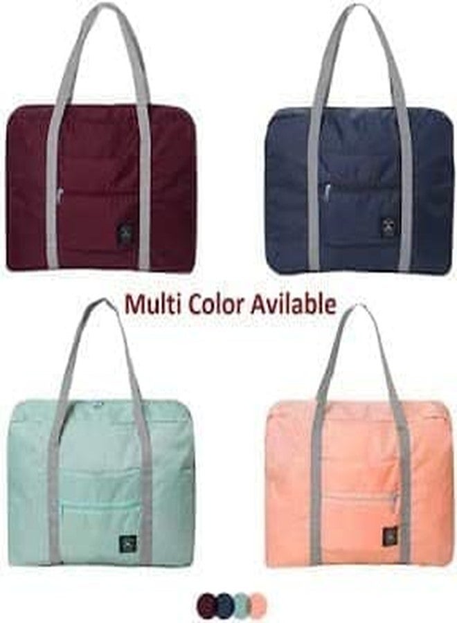 MG MART® Folding Fabric Travel Bags Foldable Reusable Large Carry Tote Bag & Waterproof Shoulder Hand Duffel Bag Wind Blows Foldable Luggage Bag Wind Luggage Bag (Color May Vary) - Image 4
