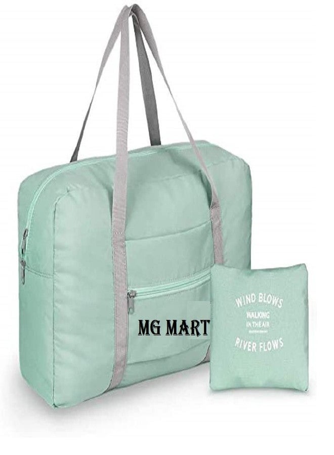 MG MART® Folding Fabric Travel Bags Foldable Reusable Large Carry Tote Bag & Waterproof Shoulder Hand Duffel Bag Wind Blows Foldable Luggage Bag Wind Luggage Bag (Color May Vary) - Image 1