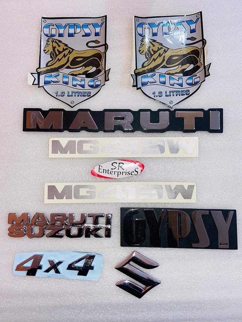 SR EnterpriseS Maruti Gypsy Emblem Kit King Spare Parts Compatible with Maruti Gypsy | Maruti Gypsy Spare Parts | Maruti Gypsy Accessories - Image 1