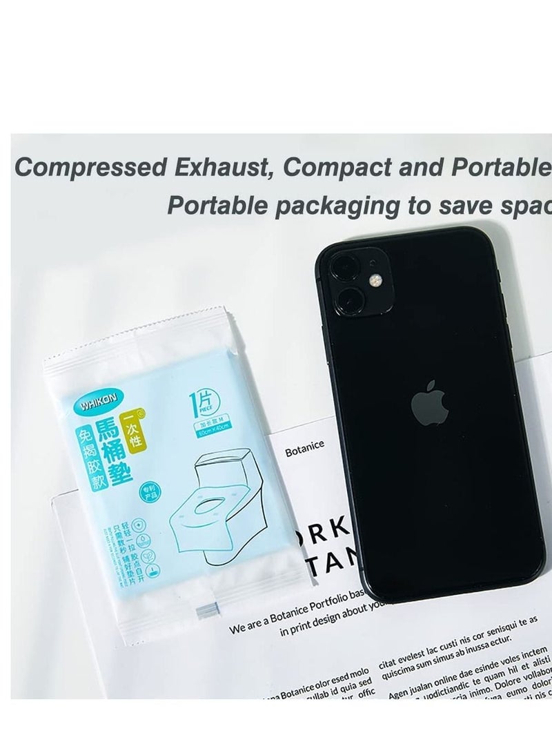 KASTWAVE Toilet Seat Covers, KASTWAVE Disposable Waterproof Individually Wrapped Large Portable Potty Seat Covers for Kids Potty Training Road Trip and Public Restrooms (Blue) - Image 4