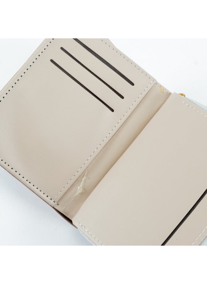 Generic Chamoiseather & Leather Flip Wallet & Card Holder with Multiple  Pockets and Zipped Pocket Brown  - Image 3