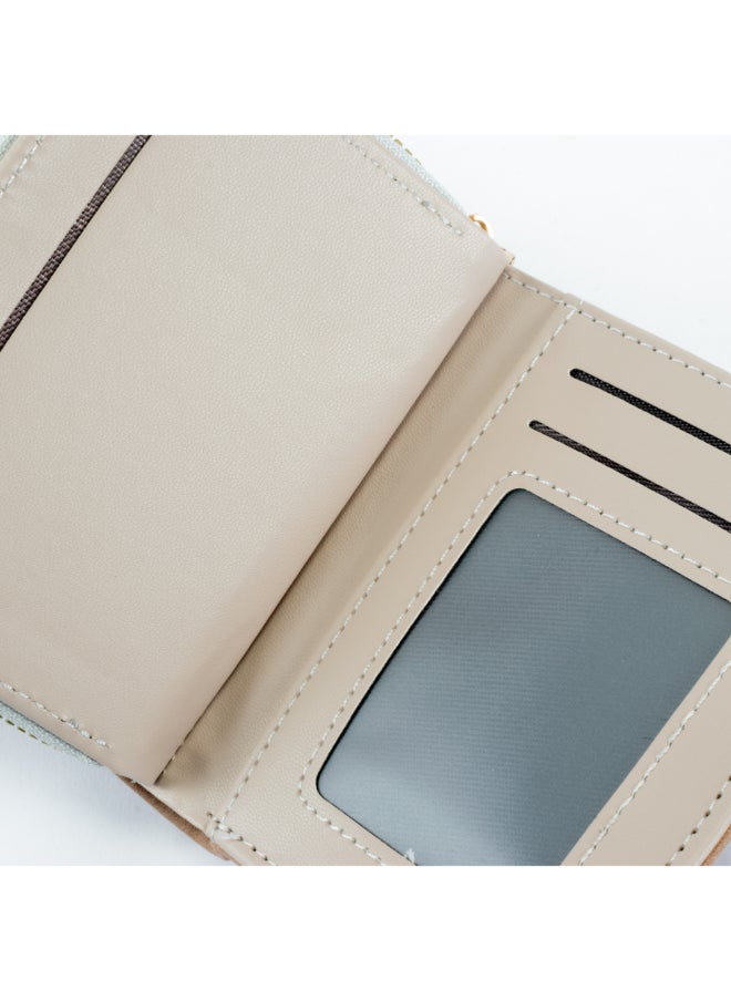 Generic Chamoiseather & Leather Flip Wallet & Card Holder with Multiple  Pockets and Zipped Pocket Brown  - Image 4