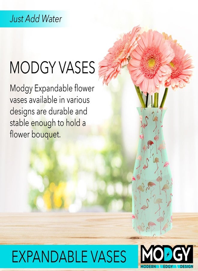 MODGY Expandable Flower Vase Plastic Decorative Modern Vases for Flowers Centerpieces Dining Table Decor Living Room Bathroom Wedding Office, PinkyDo - Image 2