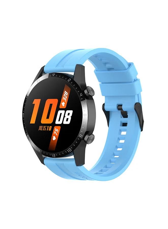 Zaboon Replacement 22mm Silicon Band for Fossil Gen 4/5 Sky Blue - Image 1