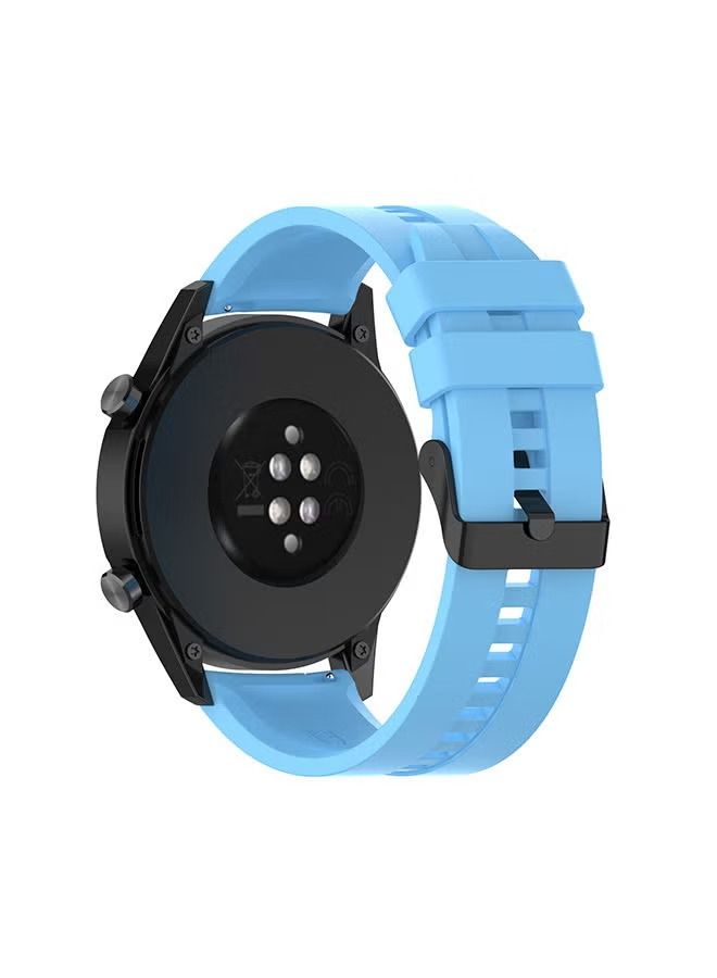 Zaboon Replacement 22mm Silicon Band for Fossil Gen 4/5 Sky Blue - Image 2