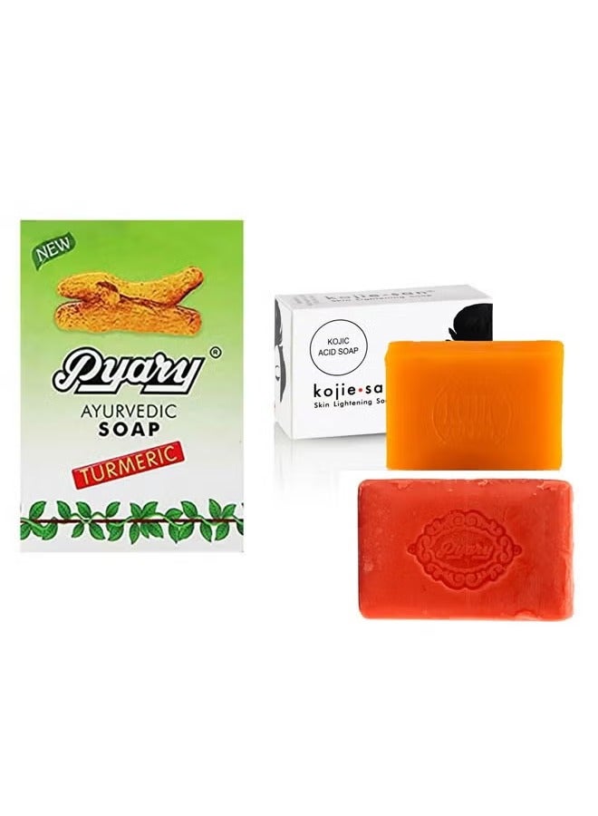 بياري كوجي سان صابون تفتيح البشرة 135جرام وبياري صابون آيورفيدي -كركم - Image 1