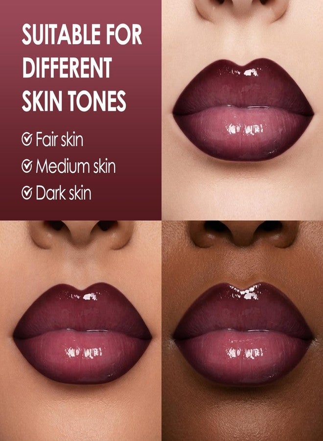 Erinde Lip Liner and Gloss Set, Nourishing Lip Gloss & Brown Lip Liner Combo Sets, Non-Sticky Plumping Lip Kit for Women, Lightweight Long Wear, Natural Nude Tinted Lip Glow Oil, SET F - Image 2