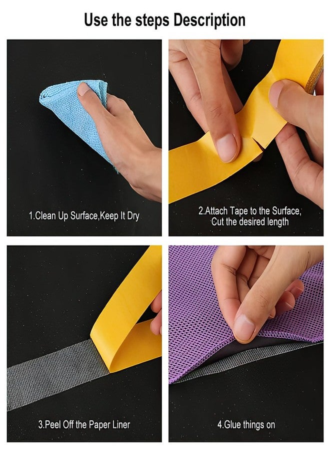 DOOMSDAY شريط لاصق من القماش DOOMSDAY للسجاد والبسط والملابس، لاصق مزدوج الجوانب، قاعدة لاصقة للسجاد، لا يترك علامات، شبكة قوية، شريط لاصق للبلاط والخشب الصلب، شريط حواف، شريط لاصق لحصائر الأرضيات (5 سم × 5 م) - Image 3