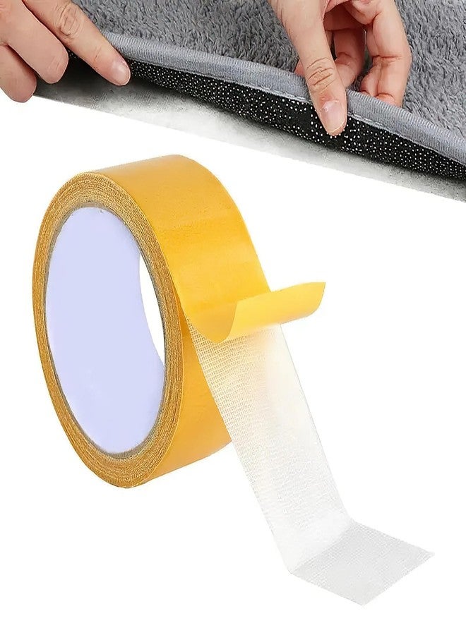 DOOMSDAY شريط لاصق من القماش DOOMSDAY للسجاد والبسط والملابس، لاصق مزدوج الجوانب، قاعدة لاصقة للسجاد، لا يترك علامات، شبكة قوية، شريط لاصق للبلاط والخشب الصلب، شريط حواف، شريط لاصق لحصائر الأرضيات (5 سم × 5 م) - Image 1