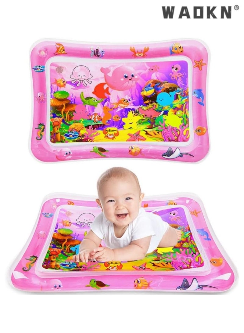 دبليو أيه أو كي أن طفل ماء حصير , ماء حصير قابل للنفخ طفل ماء حصير 3-12 شهور طفل ماء حصير يروّج تطوير لعبة محبوب طفلة هبة ( لون قرنفل ) - Image 1