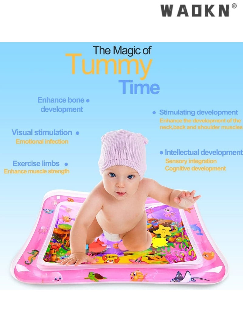 دبليو أيه أو كي أن طفل ماء حصير , ماء حصير قابل للنفخ طفل ماء حصير 3-12 شهور طفل ماء حصير يروّج تطوير لعبة محبوب طفلة هبة ( لون قرنفل ) - Image 2