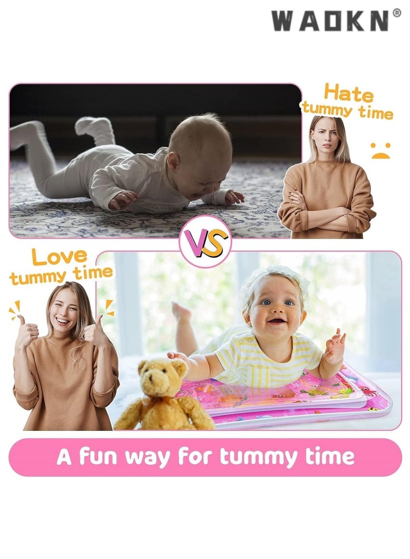 دبليو أيه أو كي أن طفل ماء حصير , ماء حصير قابل للنفخ طفل ماء حصير 3-12 شهور طفل ماء حصير يروّج تطوير لعبة محبوب طفلة هبة ( لون قرنفل ) - Image 4