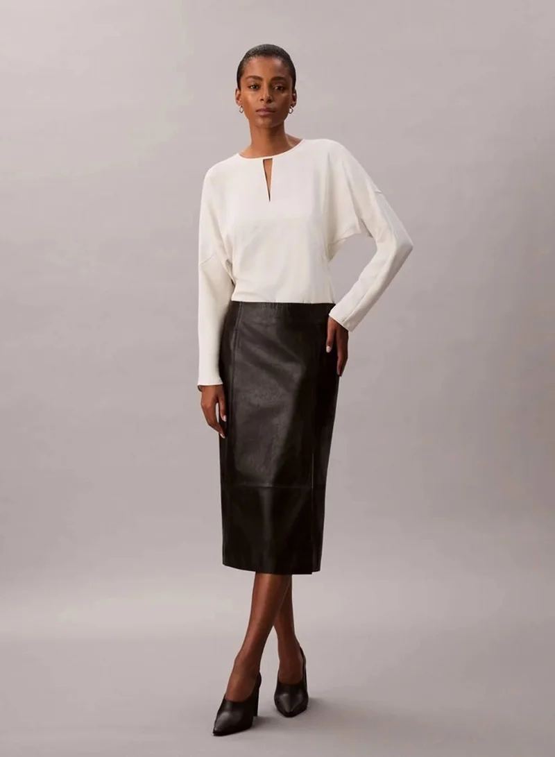 Calvin Klein Crepe Paneled Top