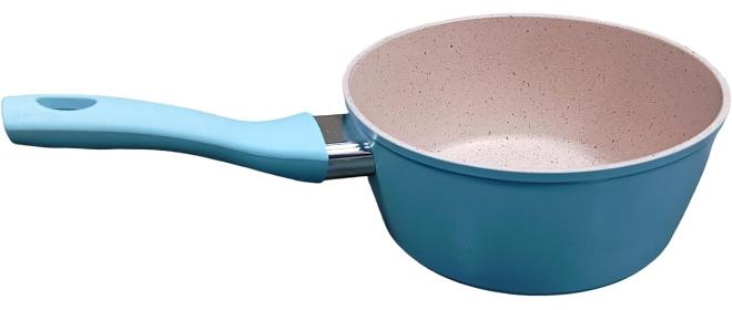 Saqoware Granite Non-Stick Milk Pan – 14 cm/1 Litre Saucepan – Pouring Spout with Ergonomic Handle - Tea Pan Saucepan Milk Pot – Ideal as Coffee pot, Tea pot, Cawa Milk pot & Small Saucepan - Image 1