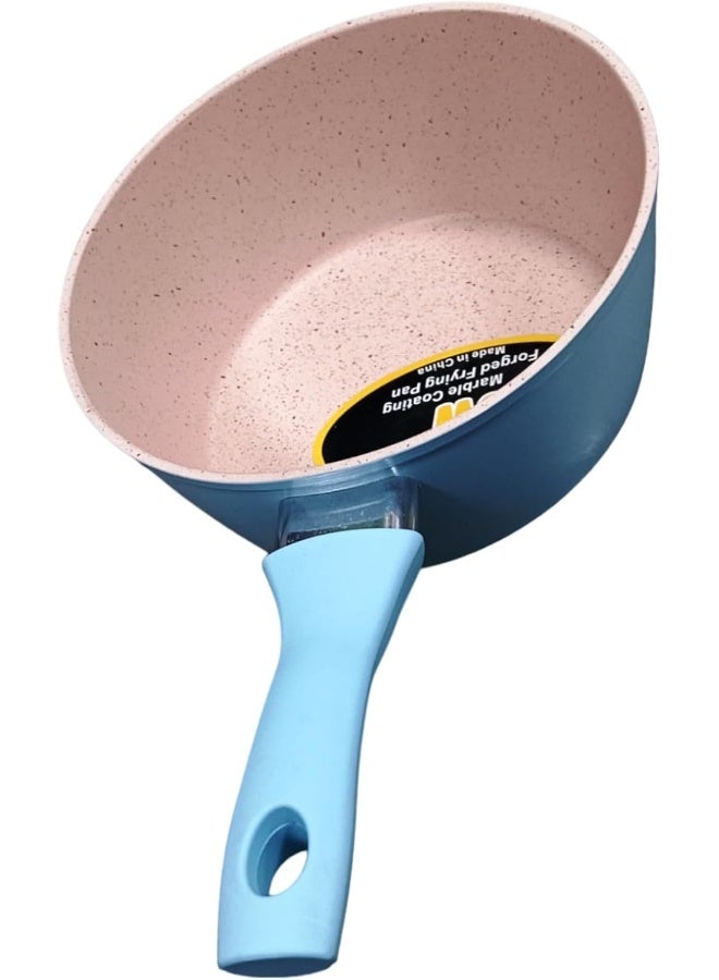 SAQOWARE Saqoware Granite Non-Stick Milk Pan – 14 cm/1 Litre Saucepan – Pouring Spout with Ergonomic Handle - Tea Pan Saucepan Milk Pot – Ideal as Coffee pot, Tea pot, Cawa Milk pot & Small Saucepan  - Image 3