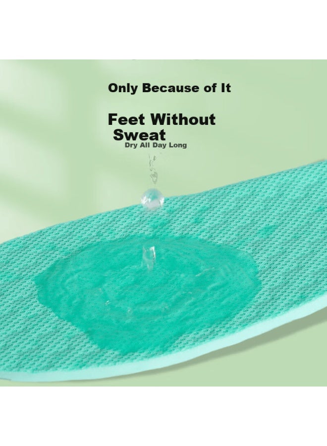 Footoppo Mint Deodorant Insoles For Men Summer Sports Sweat-absorbing Breathable Military Training Soft Elastic Shock-absorbing Thin Insoles For Long Standing Summer Use - Image 2